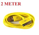 2 Meter iPod/iPhone Kabel (Gul)